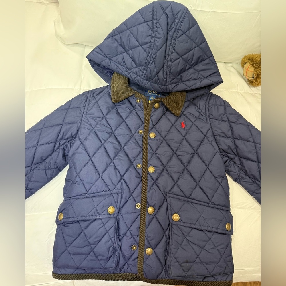 Ralph Lauren Kids Navy Quilted Puffer Jacket